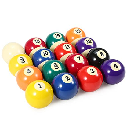 Karlak 52.5mm Adult Billiard Ball P Ball Set Full Size American Standard Billiard Ball Set 16 Ball Durable Synthetic Resin P Ball
