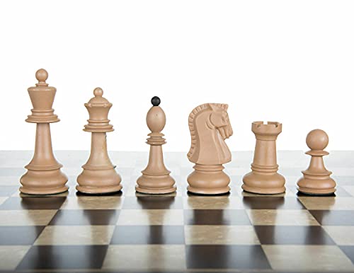 Chess and games shop Muba Dubrovnik 6EF Handmade Wooden Chess Set 21 Inch Board with Standard Plastic Wood Imitation Chessmen- Storage Box to Store All The Piece