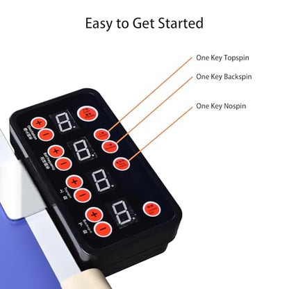 WAYMARK Ping Pong Machine with Net Table Tennis Robot JT-A with Intercepted Net for Training Suitable Ping Pong Table Come with 100 Balls