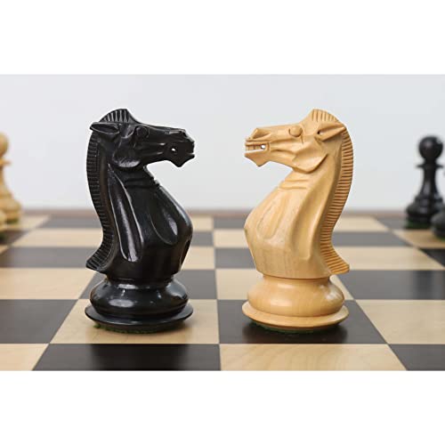 RoyalChessMall - 4.1" Pro Staunton Weighted Wooden Chess Pieces Only Set - Ebonised Wood - 4 Queens - style: Ebonised Boxwood