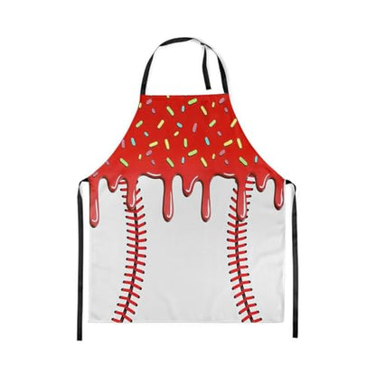 Castle Fairy Ice Cream Drip Baseball Kids Kitchen Apron - color: Red