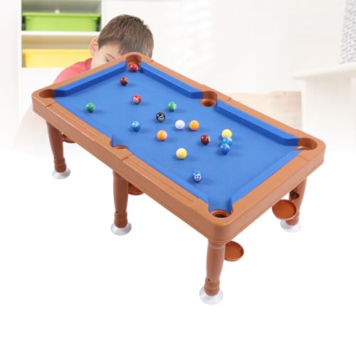 TOPINCN Mini Pool Table, 17.32 Inch Portable Tabletop Billiards Game with Billiard Balls, Cue Sticks and Triangles Rack, Table Games Pool Table Toy for Children Family Indoor