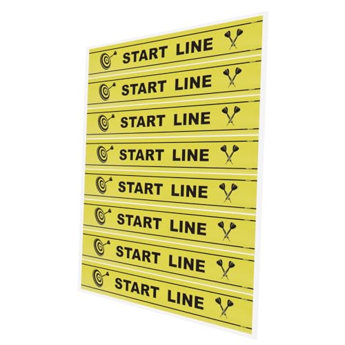 BESTonZON Dart Throwing Line Marker Adjustable Floor Notice Line for Dart Games 1 Sheet Game Accessory for Players and Enthusiasts