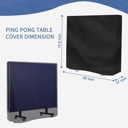 Ping Pong Table Cover Outdoor Table Tennis Table Premium Waterproof PU Coating All Weather Protection Covers