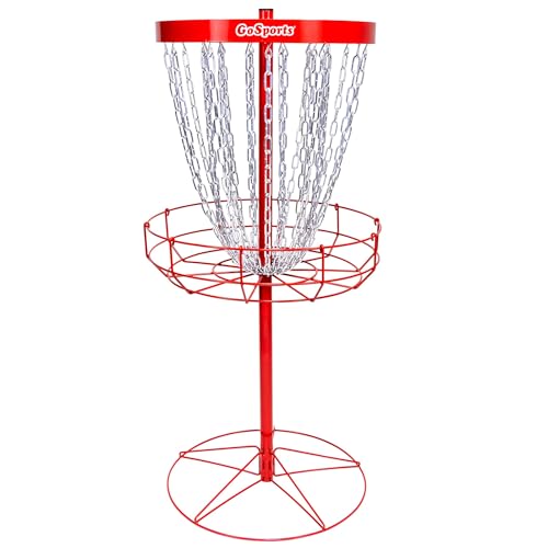 GoSports Regulation Disc Golf Basket - 24 Chain Portable Disc Golf Target