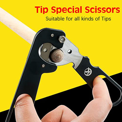 KONLLEN Billiards Cue Tip Excision Tool Metal Scissors Carom Snooker Pool Cue Tip Cutting Repair Maintaince Billiard Accessories