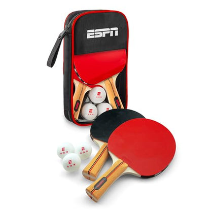 ESPN Ping Pong Set, Table Tennis Ideal for Family Games and Game Night - color: 2 Paddles + Balls