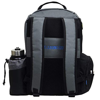 MVP Disc Sports Shuttle Disc Golf Backpack Bag (Choose Your Style and Color) - color: Gray/Royal, style: Without Velcro Side Panel