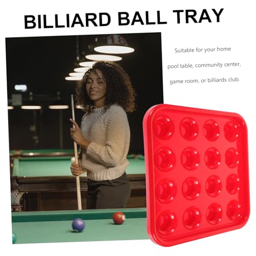 POPETPOP Billiard Storage Tray Pool Billiard Accessories Balls Snooker Pool Ball Holders Billiard Ball Holder - color: Red