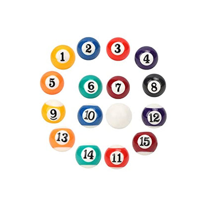 CUEA Children Billiard Ball Toy 2.5CM Billiard Ball, 16pcs Set, Multicolor, Plastic, Pool, 2.5cm/0.98inch