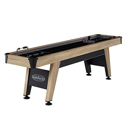 Barrington 9ft Shuffleboard Table with Scratch-Resistant Playfield and 8 Puck Set - size: 9 Ft. Wentworth