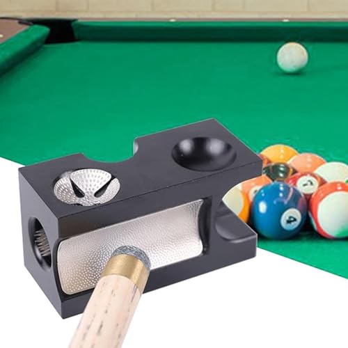 11-in-1 Aluminum Alloy Billiard pool Cue Tip Shaper Tool - Multifunctional Pool Cue Tips Replacement kit,Portable and Professional Pool Cue Repair Tool for Shaping & Replacement of Cue Tips Black