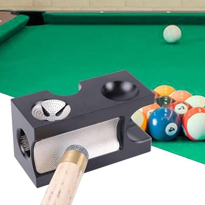 11-in-1 Aluminum Alloy Billiard pool Cue Tip Shaper Tool - Multifunctional Pool Cue Tips Replacement kit,Portable and Professional Pool Cue Repair Tool for Shaping & Replacement of Cue Tips Black