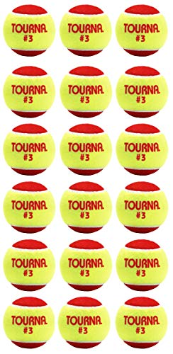 Tourna Low Compression Stage 3 Tennis Ball - style: 18 Pack