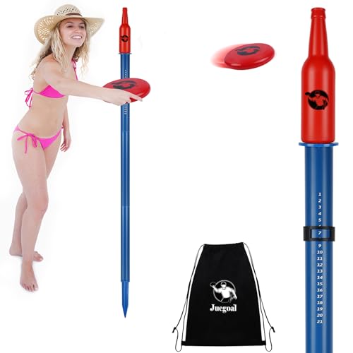 Juegoal Outdoor Flying Disc Game Set, Yard Games Set, Outside Fun Disc Toss Game for Beach Lawn Backyard Park Camping - style: Upgraded