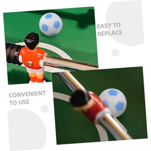 6pcs Mini Table Football Replacement Balls Foosball Game Balls for Indoor Tabletop Play Deep Green White Sky Blue White Colors