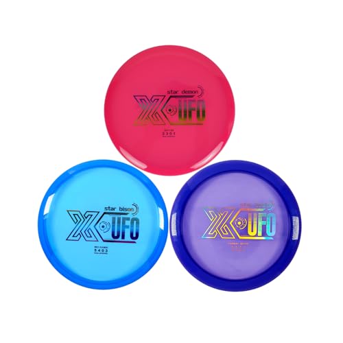 X-UFO Disc Golf Set - Disc Golf Starter Set, Includes 1 Putter, 1 Driver, and 1 midrange disc, Weighing 170-178 Grams Suitable for Beginners and Professional disc Golf tournaments - color: Set 4