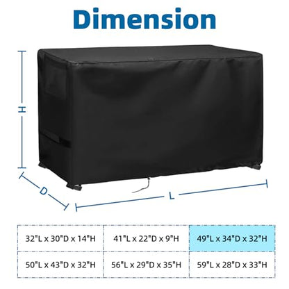 Game Table Cover for Best Choice 48in Foosball Game Table,Combo Arcade Tables Cover for Adults,Dust Covers for Gaming Room,49"x34"x32" - size: 49"L x 34"D x 32"H