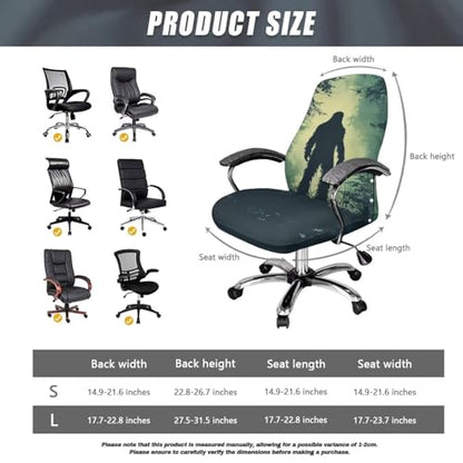 Bigfoot Office Chair Cover, Stretchable Computer Desk Chair Covers Removable Mid-High Back Universal Executive Boss Gaming Seat Cover for Dog Cat - color: Bigfoot 3, size: Large