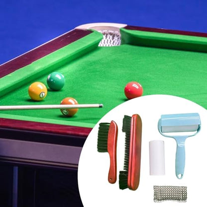 Pool Table Maintenance Brush Set for Snooker Surface Cleaning - color: Red