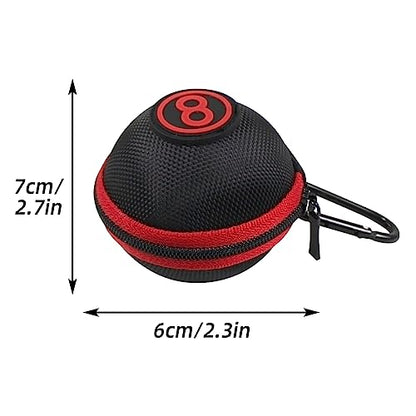 Scott Edward Billiard Cue Ball, Standard Table Practice Training Ball for America Pool Eight Balls 57.2mm/2.25in Diameter, Billiard Accessories,Carrying Case Holder - color: Red