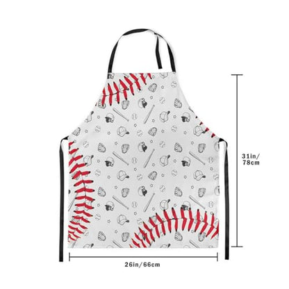 Castle Fairy Basketball Kitchen Apron - color: Sketch Baseball