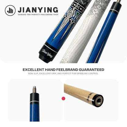Professional Pool Cue 58" 10.5/12.5mm Tip Maple Shaft 1/2 Joint Ergonomic Grip Billiard Stick for Adults - color: PC24-10.5-SET