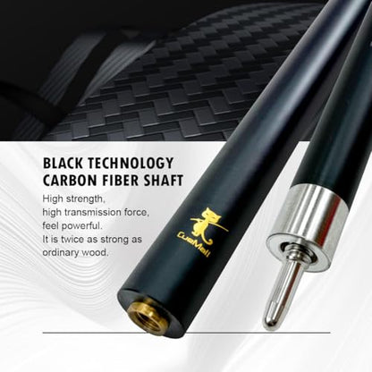 CueMall 58" 2-Piece Billiard Pool Cue Sticks,12.5mm Fiberglass Graphite Composite Billiard Cue Sticks,19oz Pool Sticks Tacos de billar for Adults Men/Women, House or Commercial/Bar Use - color: CueMall-D