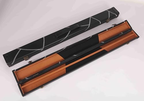 Expert Billiard Pool Cue Stick Hard case,Billiard Carrying Case Holds 1 Complete 2-Piece 58 Inches Cue Sticks(1 Butt/1 Shaft),Two Color Available - color: Black-a