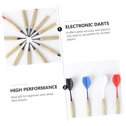 Mikikit 12pcs Electronic Dart Tips Set Random Accessories for Boys and Girls and Adults and Easy to Use for Indoor and