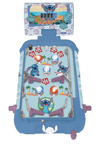 LEXiBOOK, Disney Stitch, Electronic Table Pinball, Action and Reflex Game for Children and Family, LCD Screen, Light and Sound Effects, Blue, JG610D - style: Disney Stitch