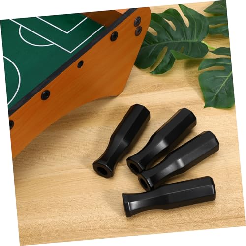 BESTonZON 4Pcs Black Plastic Foosball Table Handles Nonslip Grip Replacement Football Machine Accessories for Indoor Game Players