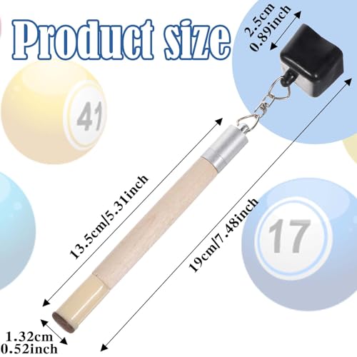 Hariendny 2 in 1 Chalk Holder for Billiards, Portable Pool Cue Chalk Holder, Snooker Pool Cue Tip Shaper, Repair Cue Tip Stick Accessories, Billiard Cue Tip Pricker