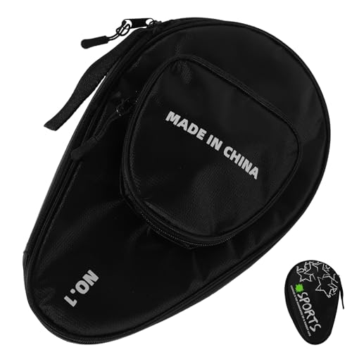 MAGICLULU Table Tennis Paddle Storage Bag Waterproof Paddle Case Cover Gourd-shaped Large Capacity for 2 Rackets and 7 Balls Protective Holder for Indoor Outdoor Sports