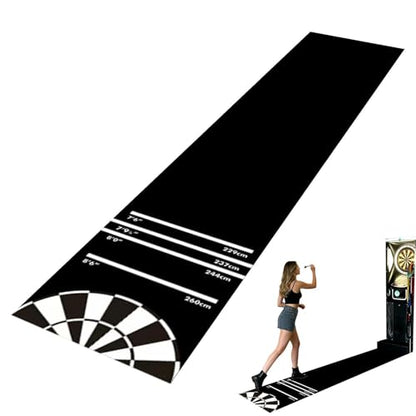 Dart Mat - Throw Line Marker, Shock Absorbing Runner | Professional Game Room Floor Protection Surfacee, Anti Slip Competition Grade Dartboard Footing Carpet for Indoor Club Recreation Gatherings