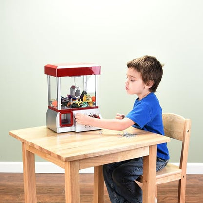 Etna Electronic Mini Claw Machine for Kids, Mini Candy Prize Dispenser Arcade Game with Sound, 30 Tokens, 10" x 7.90" x 13.5"