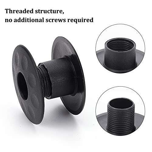 BENECREAT 8 Set Table Foosball Bushings, Black Football Bearing Rods for Standard Foosball Tables Foosball Replacement Parts, 2pcs/Set