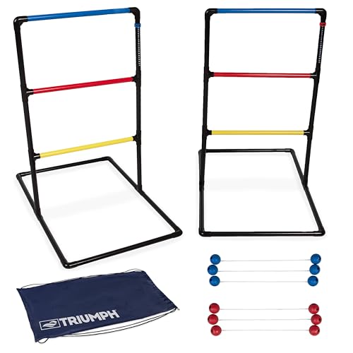 Triumph Premium Ladder Toss Outdoor Game Set with 6 Soft Bola Balls, Travel Carrying Case and Score Trackers - Choose Between Classic and All Pro Series - color: Classic