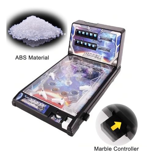 Birthday Party Mini Pinball Machine, Desktop Ball Shooting Toy with Lights, Tabletop Pinball Game for Adults, Home Arcade Pinball Game for Birthdays Friends