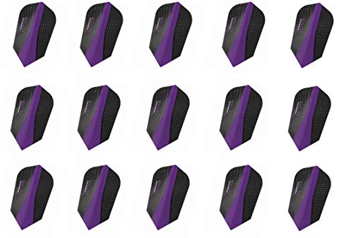 Harrows 5 Sets of 3 Retina Slim Purple Dart Flights Plus 1 Set of 3 Aluminum Dart Flight Protectors & Bracelet