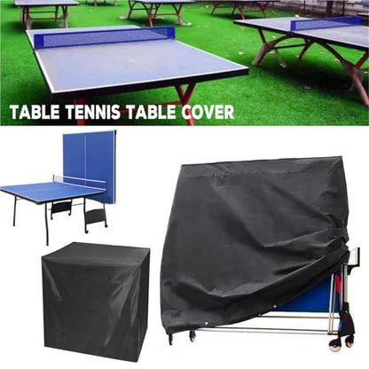 Ping Pong Table Cover Waterproof Folding Black Choth Furniture Protection for Household - color: 280x150x5