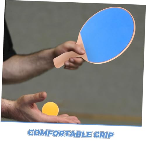 PartyKindom Outdoor Table Tennis Set with Plastic Elasticity Rackets and Pong Balls Comfortable Grip Paddles for Outdoor Games and Competitions Professional Paddle and Ball Kit