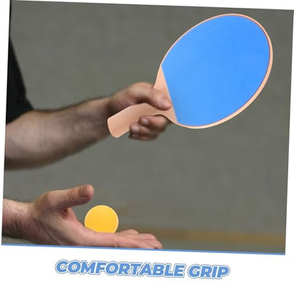 PartyKindom Outdoor Table Tennis Set with Plastic Elasticity Rackets and Pong Balls Comfortable Grip Paddles for Outdoor Games and Competitions Professional Paddle and Ball Kit