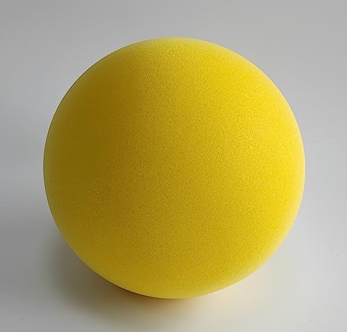 7Inches Uncoated Silent Foam Ball, Sponge Kickball,Dodgeball for Indoor Activity & Play - color: yellow