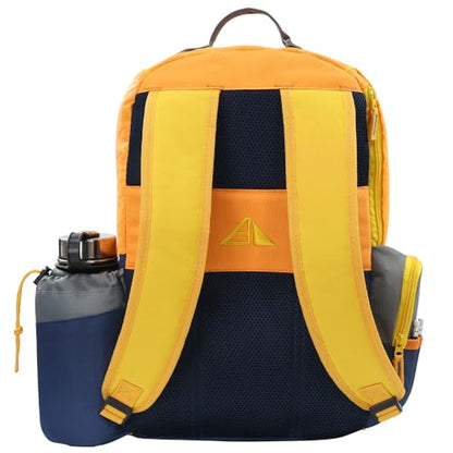 Axiom Discs Shuttle Disc Golf Backpack Bag (Choose Your Style and Color) - color: Yellow Ochre/Orange, style: With Velcro Side Panel