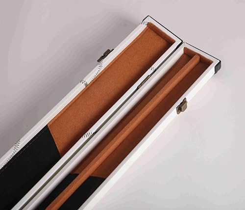 Expert Billiard Pool Cue Stick Hard case,Billiard Carrying Case Holds 1 Complete 2-Piece 58 Inches Cue Sticks(1 Butt/1 Shaft),Two Color Available - color: White