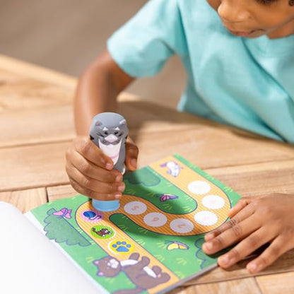 Melissa & Doug Sticker Wow!™ 24-Page Activity Pad and Sticker Stamper, 300 Stickers, Arts and Crafts Fidget Toy Collectible Character – Cat - for Kids Ages 3+ - FSC Certified - color: Cat, size: Single