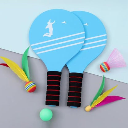 22PCS Beach Paddle Ball Set for Kids & Adults, Outdoor Toss and Catch Game with Balls & Shuttlecocks, Portable Beach Toys for Backyard, Camping, Pool, Family Party Games