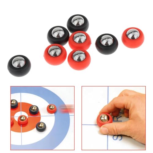 8Pcs Mini Shuffleboard Pucks, Mini Shuffleboard Rollers Set, Shuffleboard Table Accessories, Indoor Shuffleboard Games Pucks, for Games Family