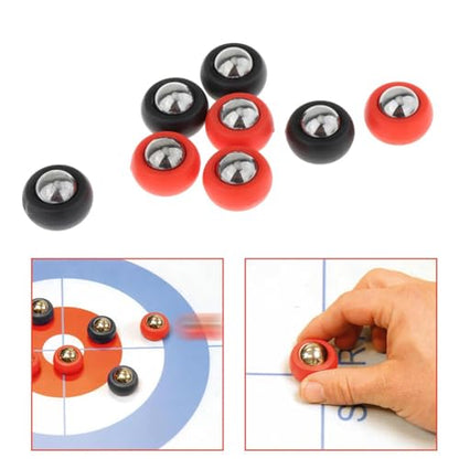 8Pcs Mini Shuffleboard Pucks, Mini Shuffleboard Rollers Set, Shuffleboard Table Accessories, Indoor Shuffleboard Games Pucks, for Games Family